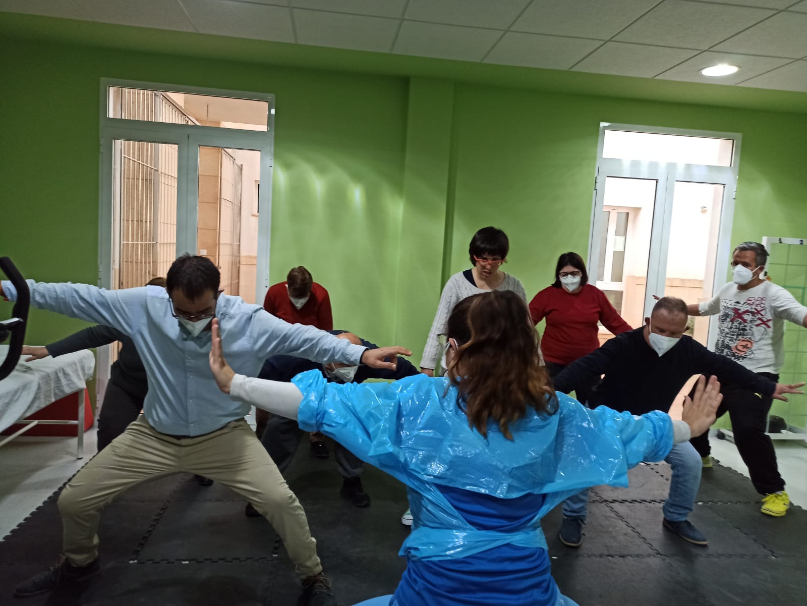 Voluntarios y usuarios de Aspajunide
